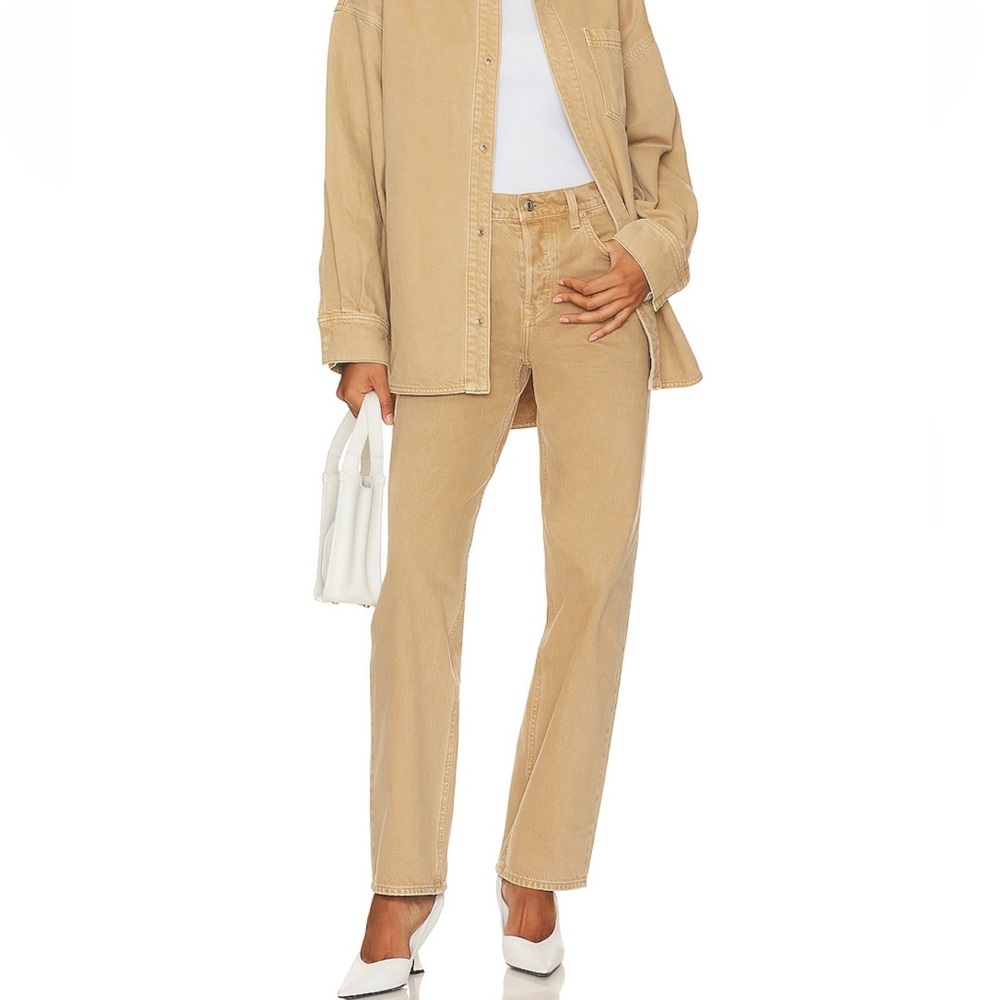 NWT GRLFRND Bella Low Rise Boyfriend in Sandstone